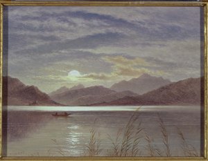 月光による湖の情景、1879（板）